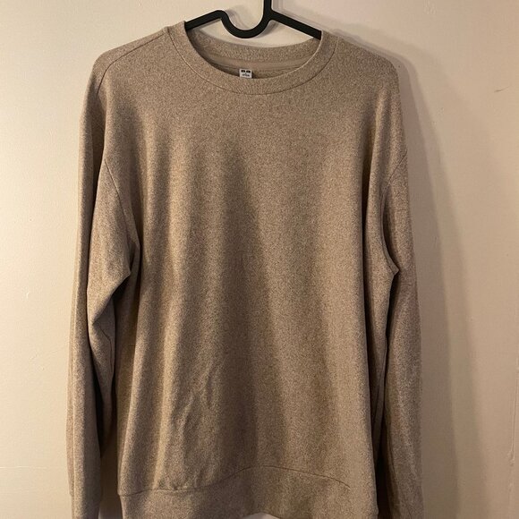 Uniqlo Soft Brushed Crewneck Long Sleeve, Women's Small, BEIGE/TAN - Picture 2 of 5
